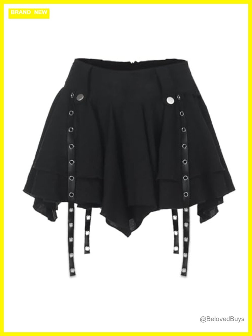 Plaid Pleated Mini Skirt High Waisted A-Line Goth Y2K Skort